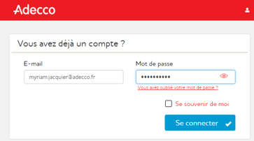 connexion espace personnel